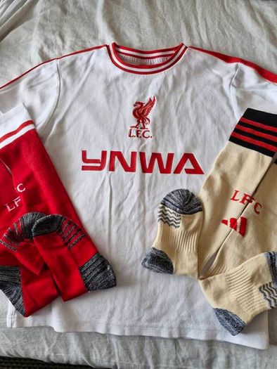 Liverpool tshirt, age 8-9, & 2 pairs of socks
