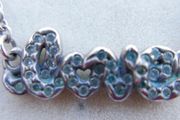 PANDORA Sterling Silver 925 Blue Zircon Stone Love Necklace length 18" - 3,61g