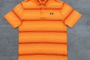Orange Under Armour Golf Polo T-Shirt