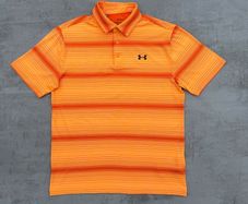 Orange Under Armour Golf Polo T-Shirt