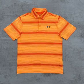 Orange Under Armour Golf Polo T-Shirt