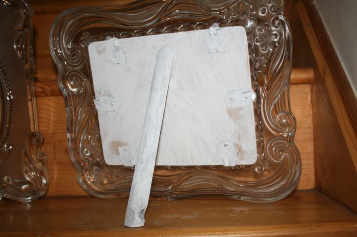 Vintage Mikasa crystal clear , frosted glass frames or trays