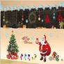 Christmas Window Stickers Large Santa Claus Xmas Tree Gift Box Candy Socks Clings ornament Double-Side DIY Wall Door Mural Decal Sticker for Showcase Image 5