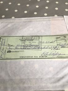 Elvis Memorabilia - Cheque signed by Elvis