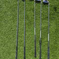King Cobra ladies golf clubs. Right Hand 3 wood, 7 wood, pitching wedge, 9 iron and 8 iron.