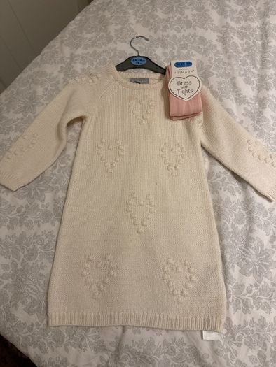New baby girl dress with tights size 24-36 moths