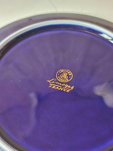 Vintage Limoges Cobalt Blue Decorative Ornaments