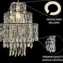 3-Tier Silver Chandelier Light Shade | Lamp Shade for Pendant Light Ceiling Light Shade Acrylic Crystal Chandelier Easy Fit Lampshades for Ceiling Lights for Living Room Bedroom Kitchen Hallway (FREE POSTAGE) Image 2