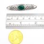 Celtic Sterling Silver Green Chalcedony Brooch Image 8