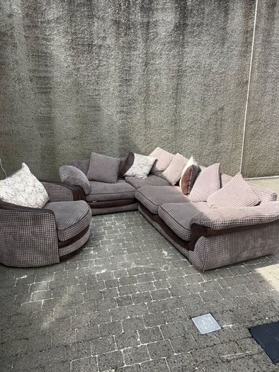 L shape sofa and armchair