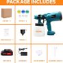 NEW Cordless Paint Sprayer Fence Wall HVLP 21V 1litre & 2 Batteries Image 4