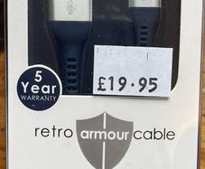 Heavy duty armoured lightning cable for iPhones 5 year warranty brand new RRP 18.95