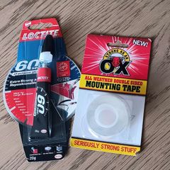 Loctite All Purpose Glue and Ox Mounting Tape