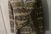 Boohoo snake skin mini dress long sleeves size UK8/10 Postage included