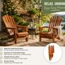 Set of 2 Folding Adirondack Chairs  Solid Acacia Wood Garden Chairs for Patio, Deck, Balcony & Terrace Image 2
