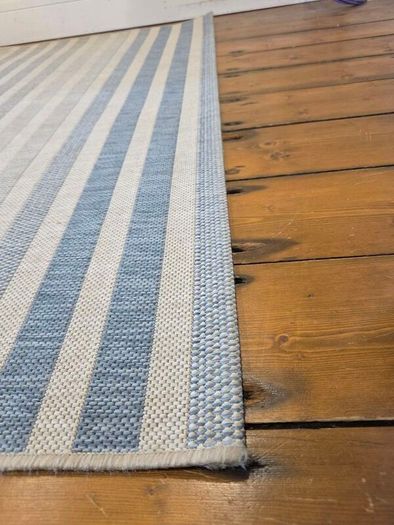Tara Marina Stripe Rug Beige & Blue 160 x 230cm