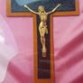 Vintage Irish Religious Cross in a Frame Image 4