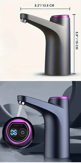 Rechargeable pumped water tap