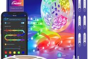 RGBIC LED Strip Lights, 5m Bluetooth LED Lights, Segmented APP Control Rainbow-Like Colour Picking, Music Sync LED Lights for Bedroom, Party, TV