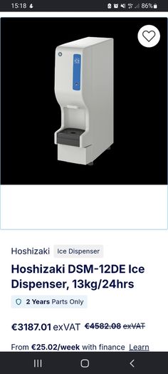 Hoshizaki Ice machine Dispenser