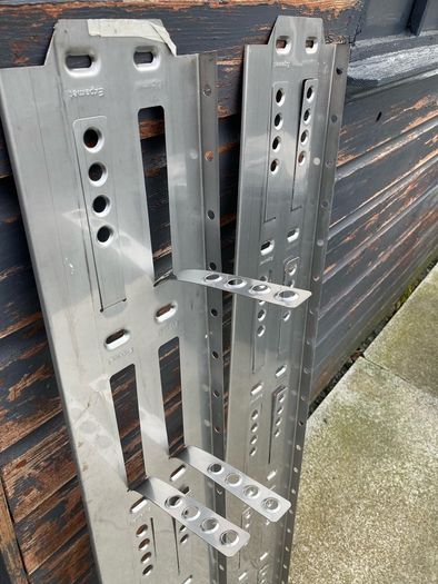 Stainless steel wall starters.
