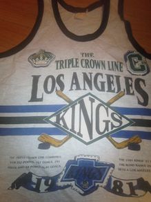 Vintage la kings ice hockey vest T shirt size XL