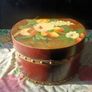 Large Vintage Hand Painted Wooden Box Image 3