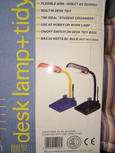 Desk Lamp and Tidy