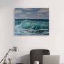 ORIGINAL OIL PAINTING, Sea Painting, Ocean Wave Wall Art, Living Room Wall Art, Oil Painting on canvas (50/40 cm.) Image 5