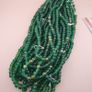 Vintage African style Green Glass Beads Necklace 24 inches Image 8