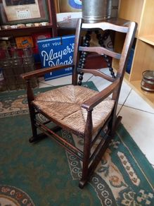 childs sugan rocking chair, elm