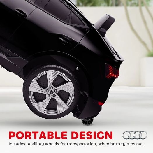Audi E-tron Licensed 12V Kids Electric Ride On Car with Parental Remote Music Lights MP3 Suspension Wheels for 3-5 Years Black