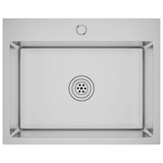 Handmade Kitchen Sink with Faucet Hole Stainless Steel