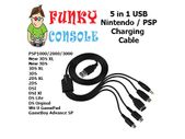 5 In 1 Usb Charging Cable For Nintendo Gba Sp Wii U 3ds Ds Lite Dsi Xl Dsi Psp