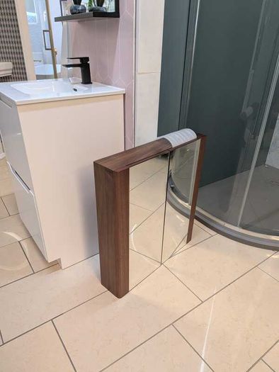 Walnut Bathroom Cabinet 600mm