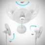 Pedestal Fan FN30, Air Cooling Electric Cooler Summer Floor Standing Fan, Oscillating Rotating, Height Adjustable, 16 Inch Tilting Head,60W, ideal for Home of Office (FREE POSTAGE) Image 4