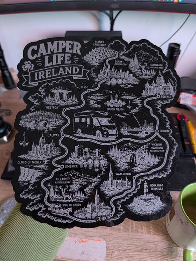 Camper Life Ireland - Laser Engraved Wall Art