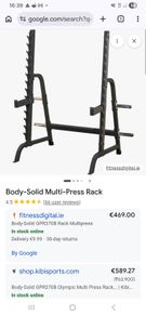 Bodysolid weightlifting rack and olympic bar