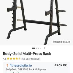Bodysolid weightlifting rack and olympic bar