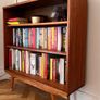 Mid century teak bookcase display vintage retro Image 3