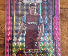 Panini Prizm Premier League 2023-24 Nayef Aguerd, West Ham, Pink Mosaic, #218 - free standard postage