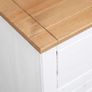 Sideboard White 135x40x80 cm Solid Pinewood Panama Range Image 6