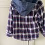 Next flannel style collared and hooded check long sleeve shirt 3-4 years Image 2