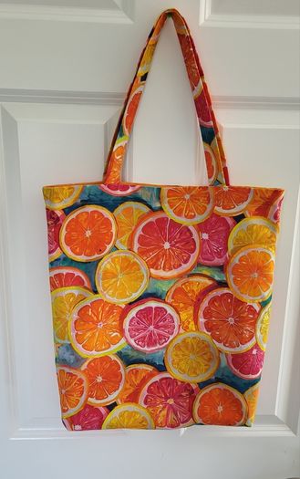 Handmade Tote Bags "Vegan " and "Citrus "