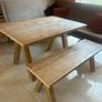 dining table and bench Image 2
