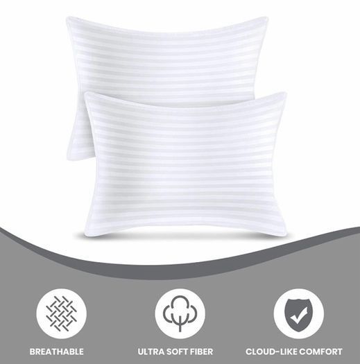 NEW SALE | Pack of 2, Hotel Quality Pillows for Sleeping, Bed Pillows for Back, Stomach or Side Sleepers (Standard Size, White)