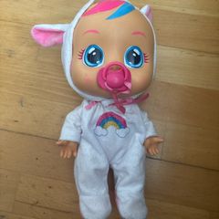 Cry Babies Dreamy the Unicorn 12 Baby Doll | Shimmery Removable Rainbow Pajamas