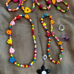 Girls necklaces bracelets rings
