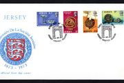 1973 Jersey centenary of La Societe Jersiaise Commemorative Stamps First Day Cover (FDC)