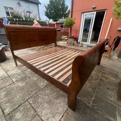 super king wooden bed